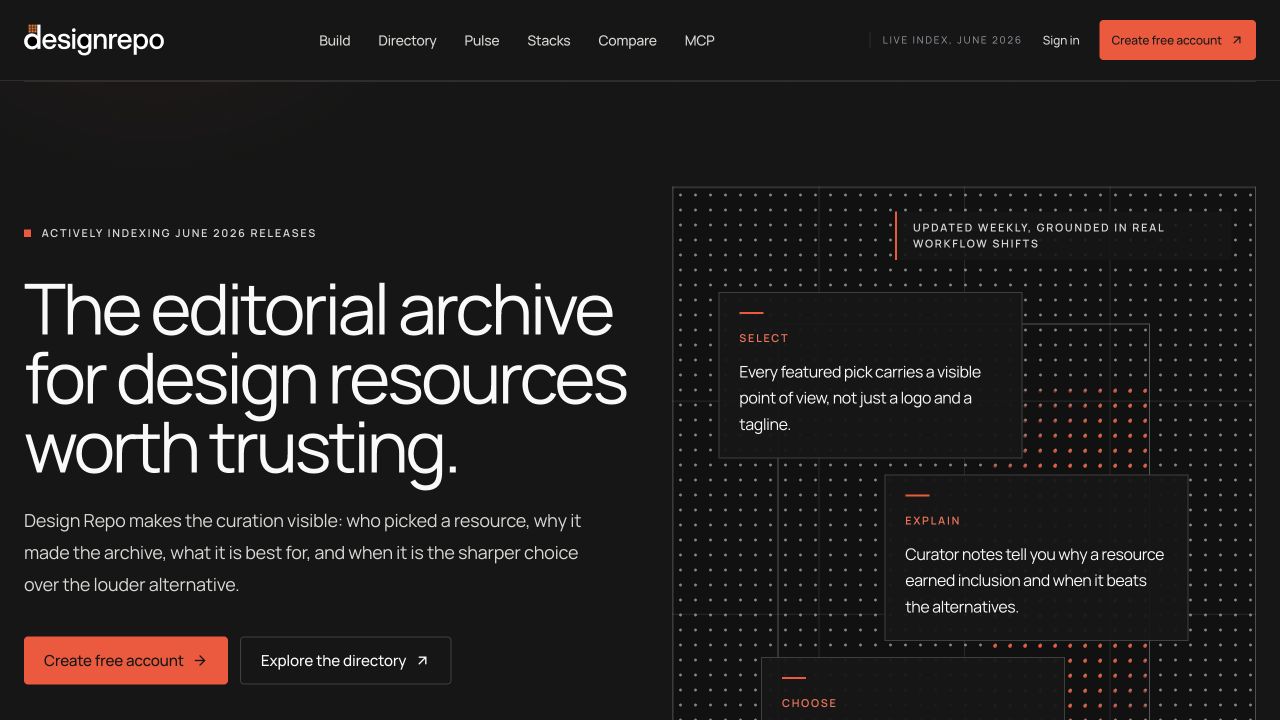 Design Repo’s editorial design-resource archive
